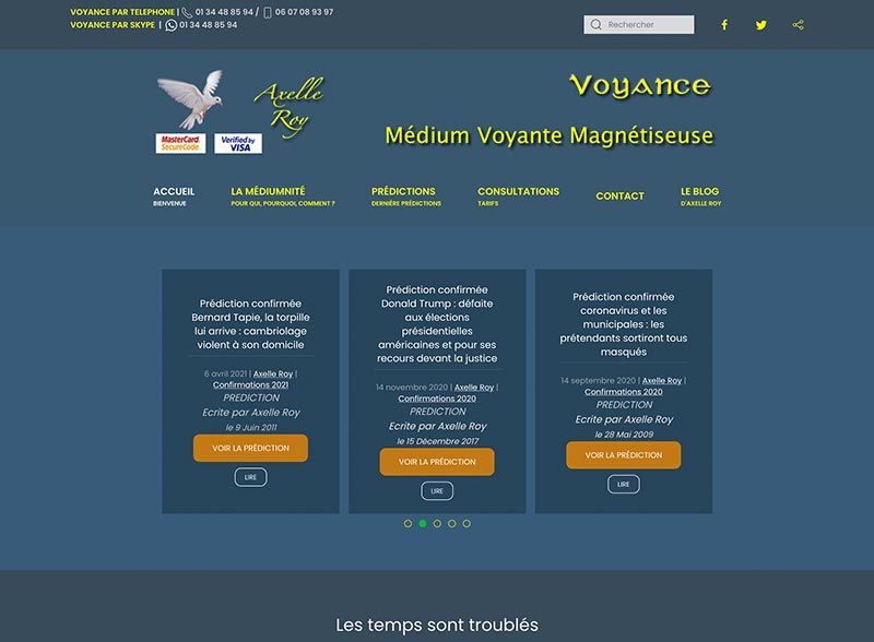 Site Axelle Roy Voyance